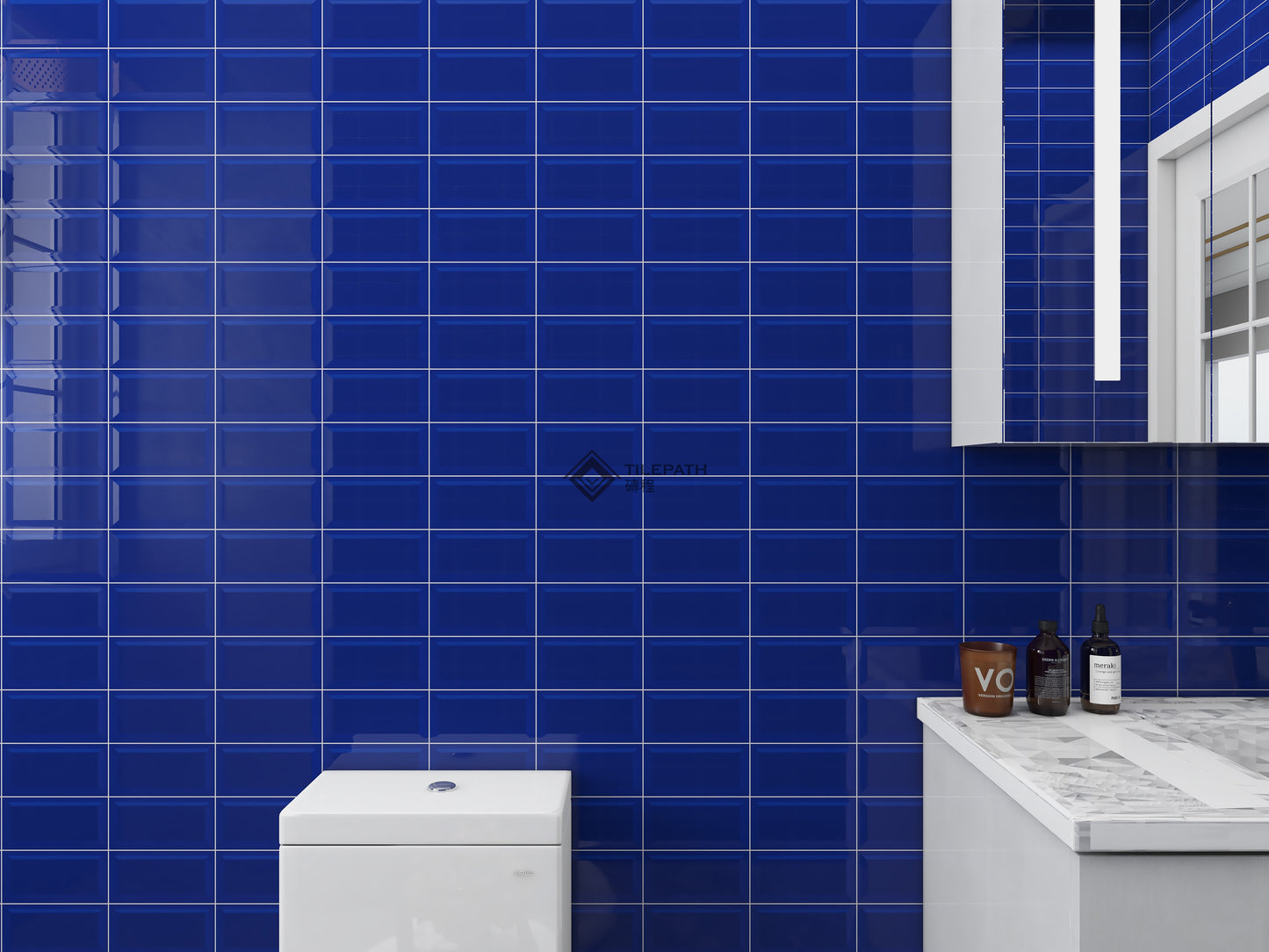 常規直邊系列藍色磚 (亮光面)