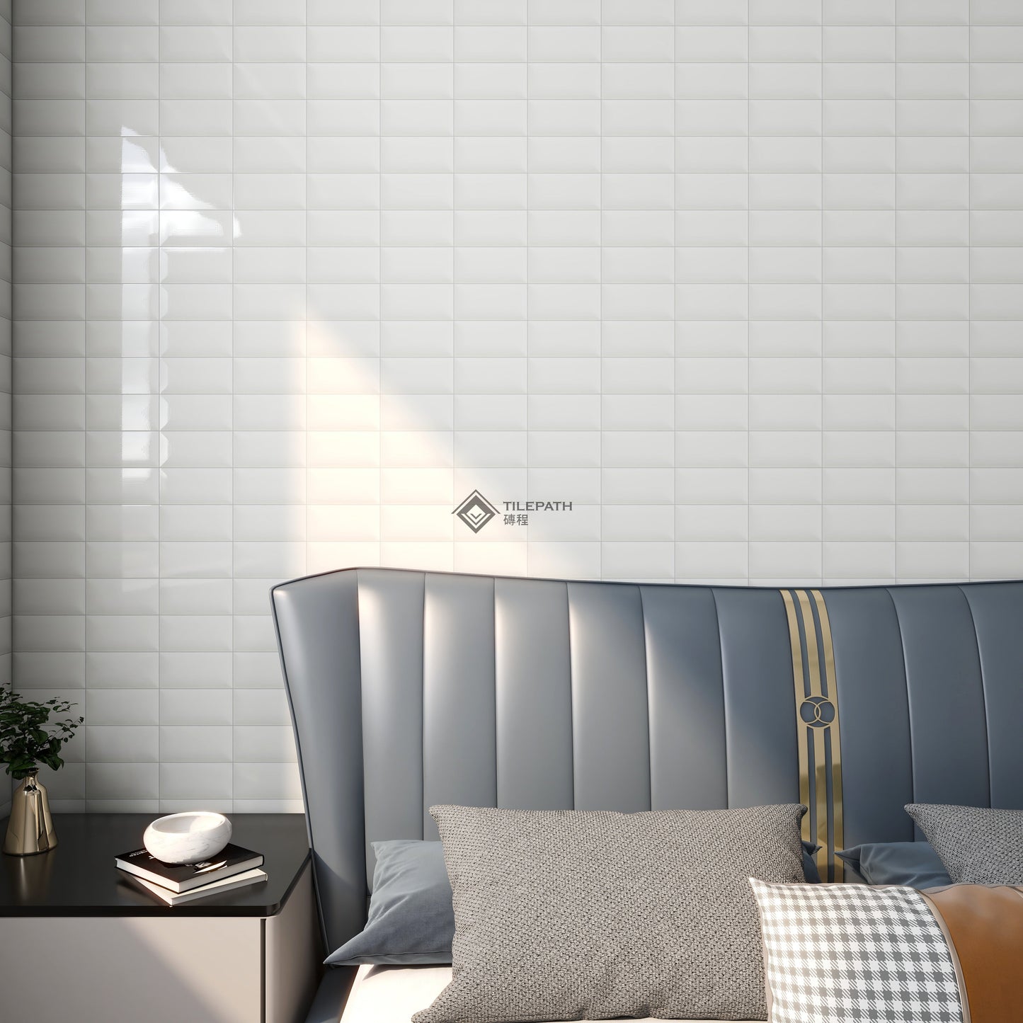 常規直邊系列白色磚F (亮光面) 效果圖