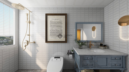 常規直邊系列白色磚F (亮光面) 效果圖