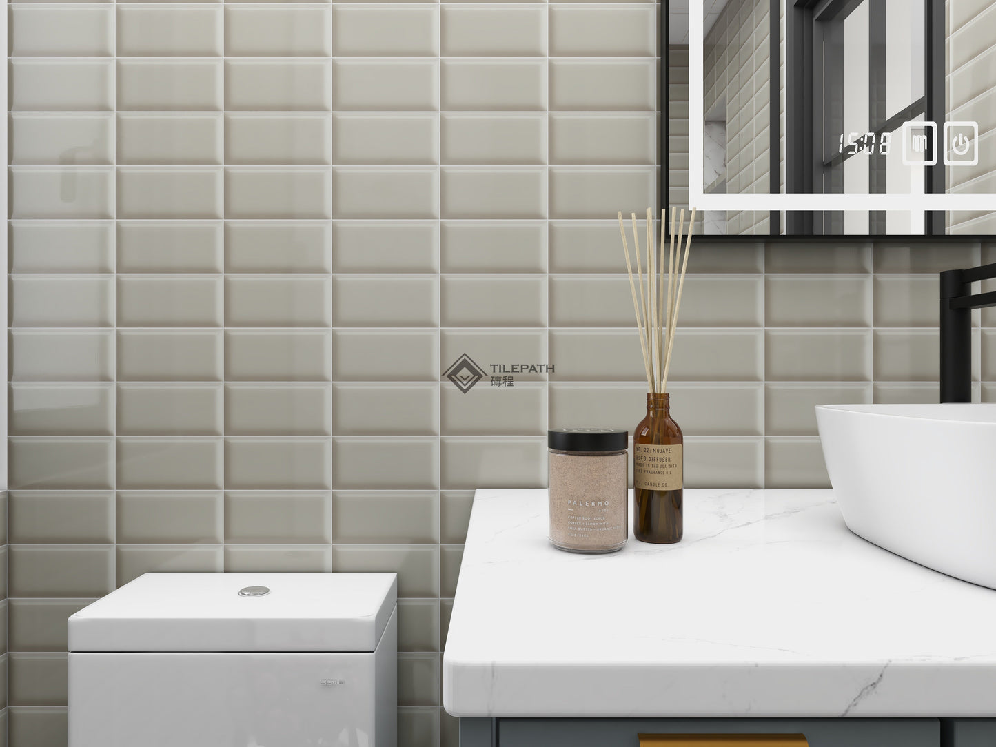 常規直邊系列灰色磚A (亮光面) 效果圖