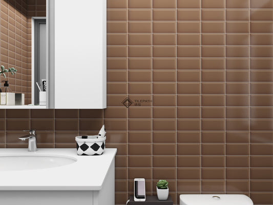 常規直邊系列啡色磚 (亮光面) 效果圖