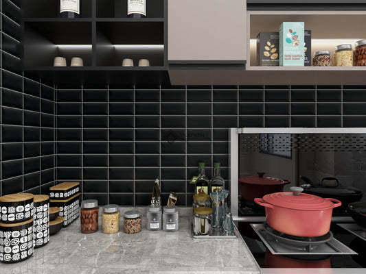 常規直邊系列黑色磚B (亮光面) 效果圖