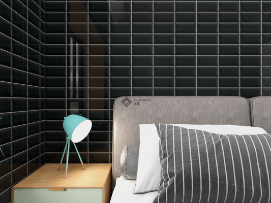 常規直邊系列黑色磚A (亮光面) 效果圖