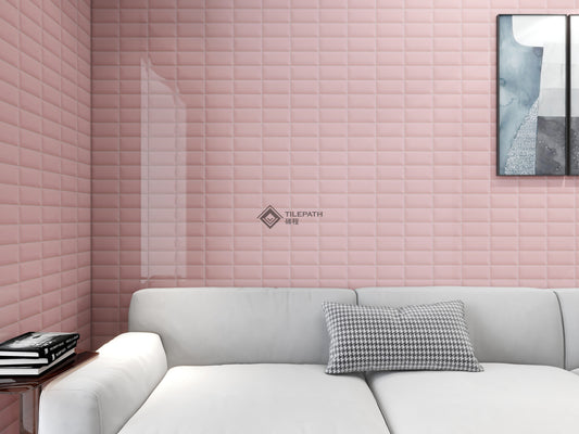 常規直邊系列粉紅色磚A (亮光面) 效果圖