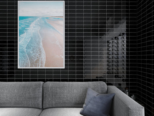 黑色波浪邊磚B (亮光面) 效果圖