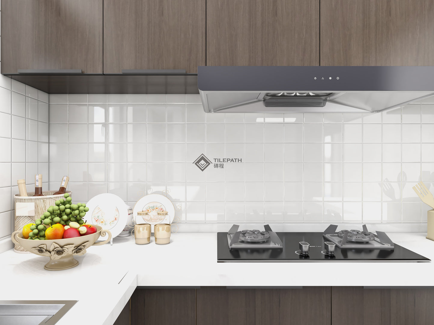 常規直邊系列白色磚 (亮光面)