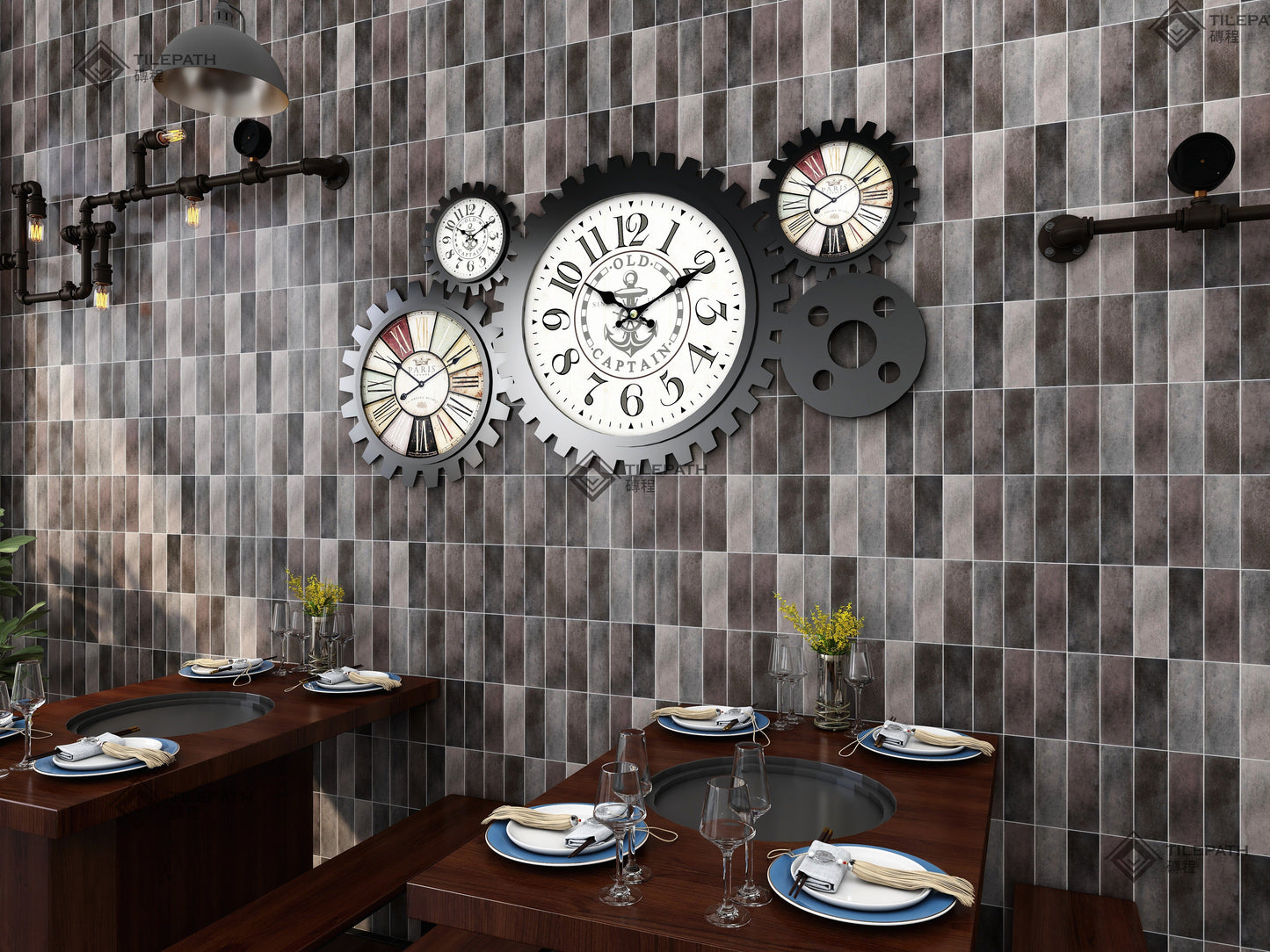 黑色手工磚 效果圖