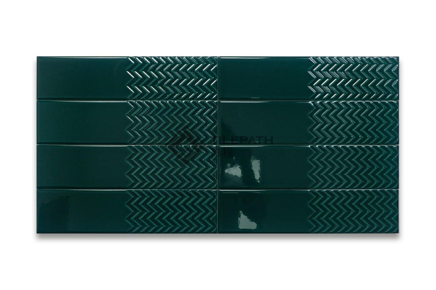 芃蒂尼系列墨綠色磚(亮光交叉面) 效果圖