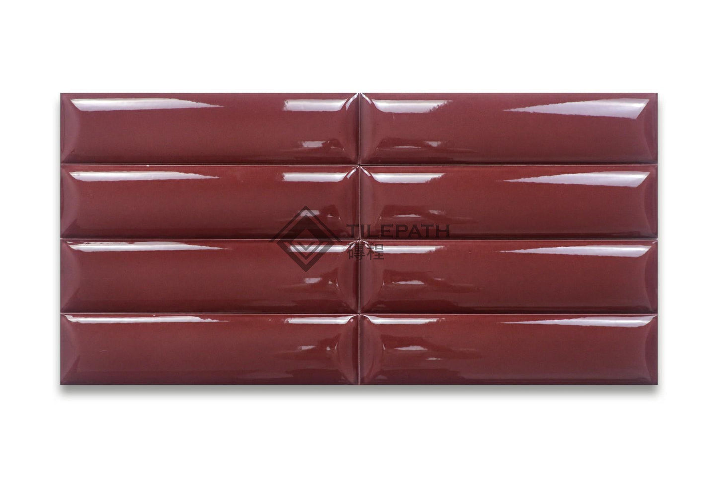 芃蒂尼系列酒紅色磚(亮光環形面) 效果圖