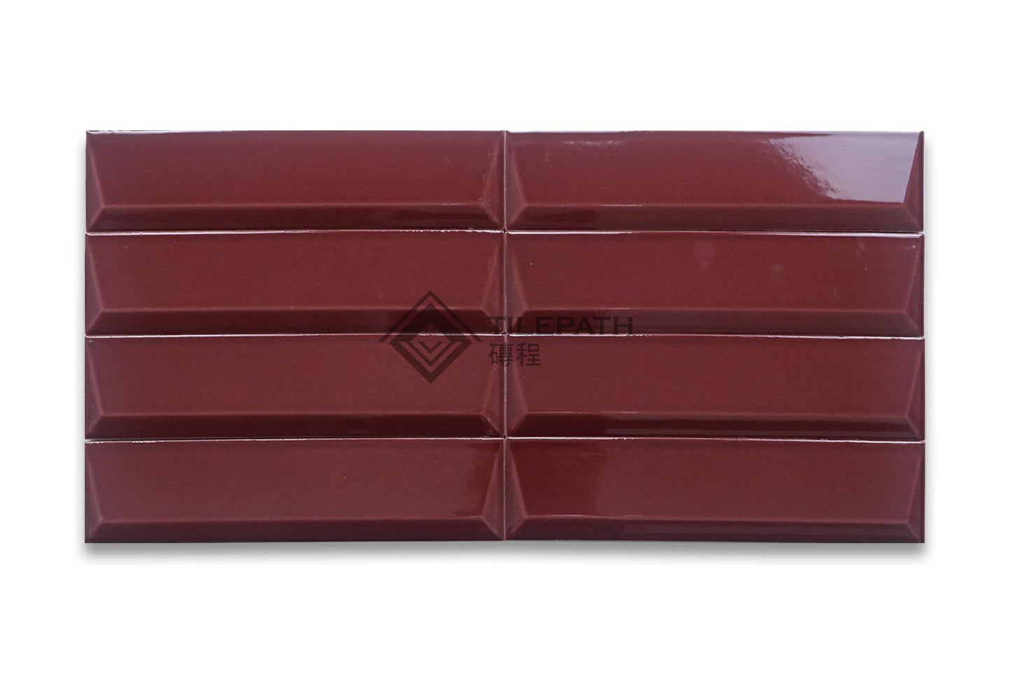 芃蒂尼系列酒紅色磚(亮光滑形面) 效果圖
