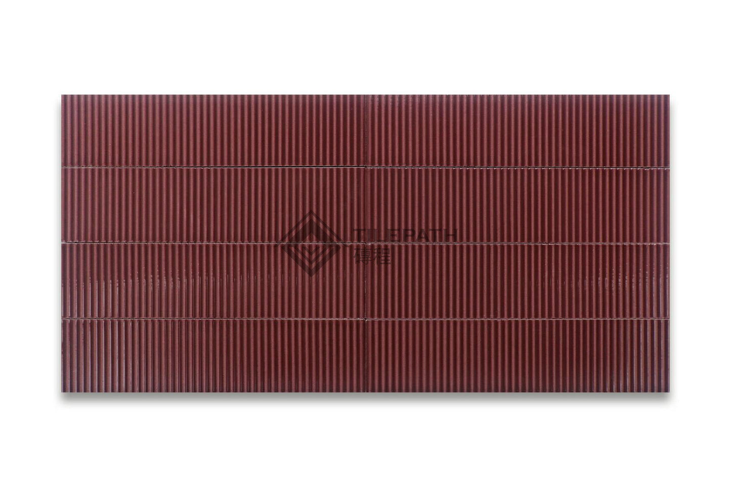 芃蒂尼系列酒紅色磚(亮光階梯面) 效果圖