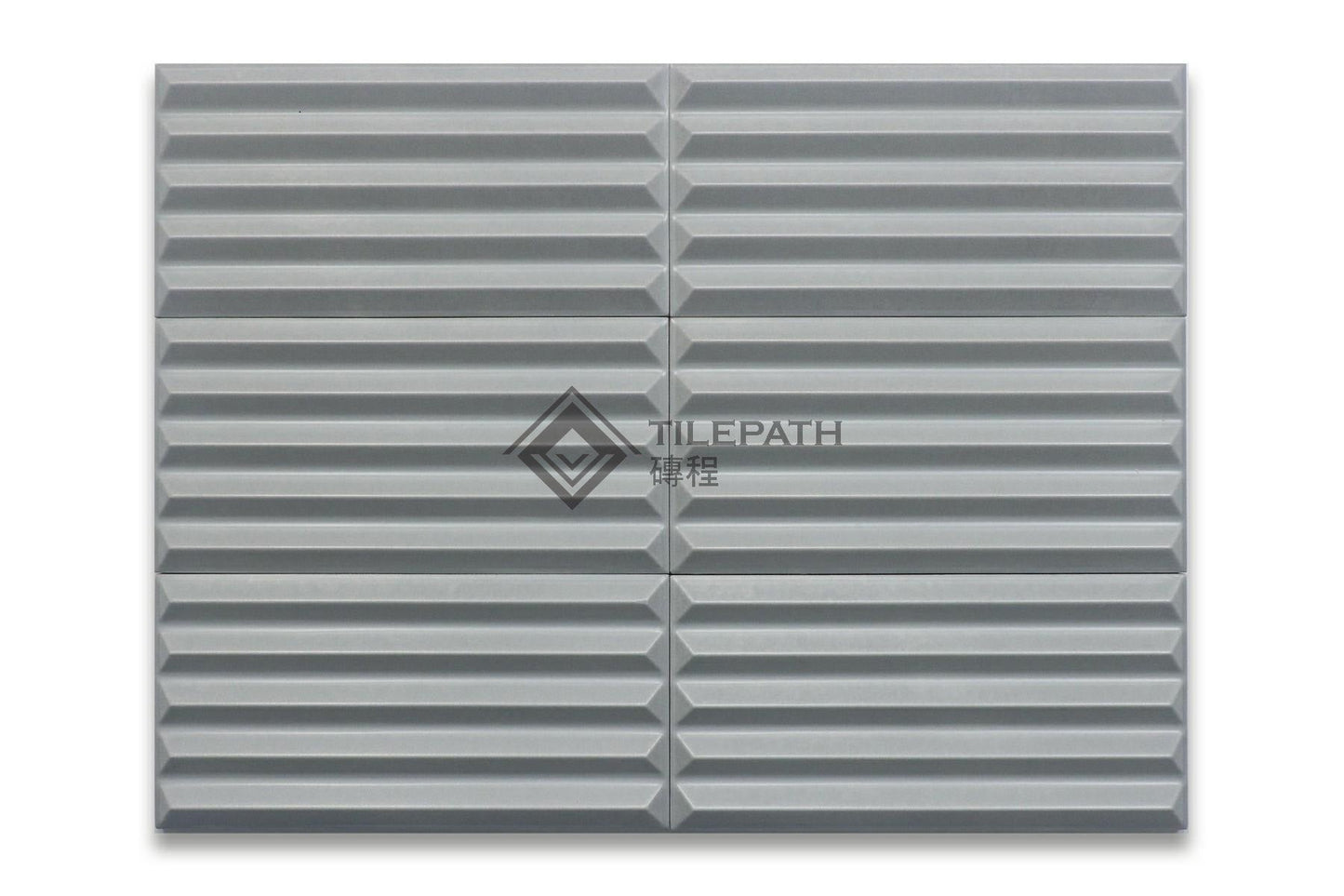 立體幾何系淺灰色5菱磚 效果圖