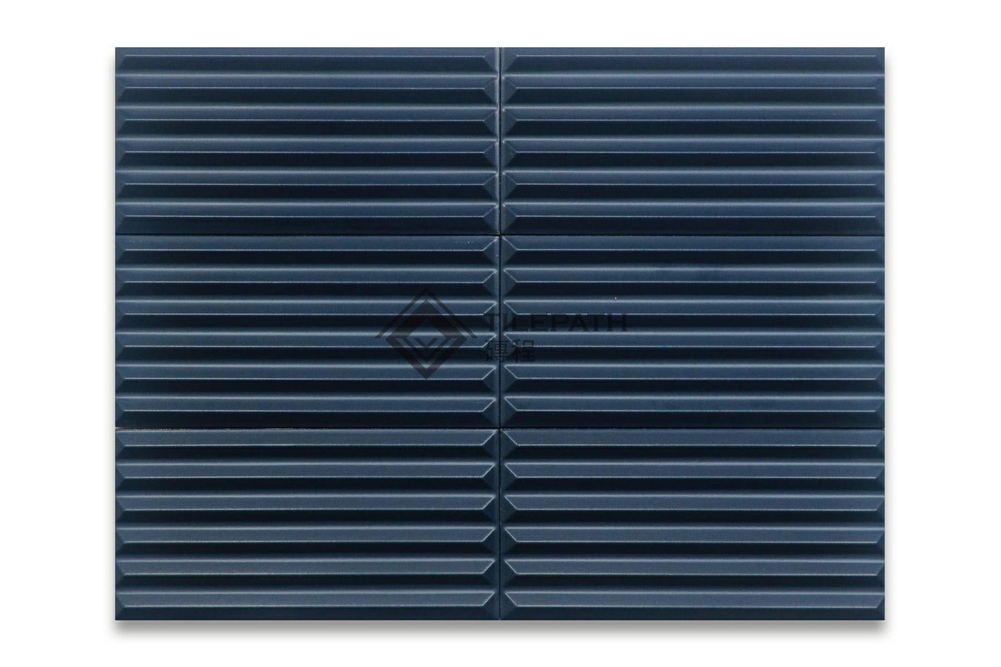 立體幾何系寶石藍6菱磚 效果圖