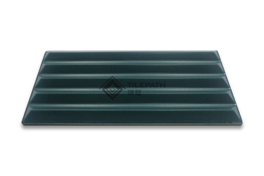 立體幾何系墨綠色5菱磚 效果圖