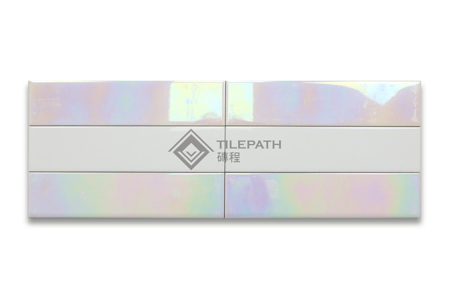 霓裳系列白色混裝幻彩磚 效果圖