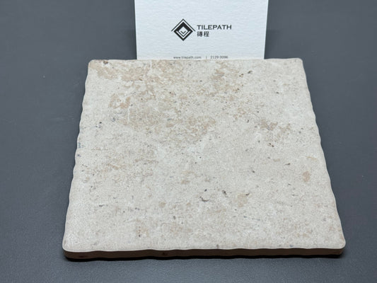 杏色古典花紋磚 樣板