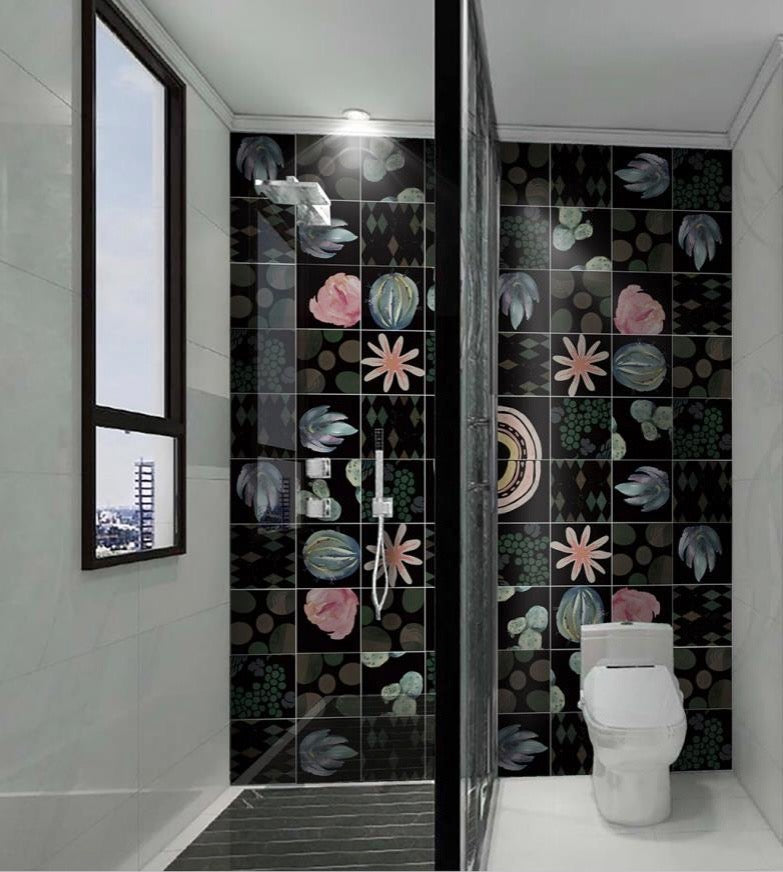 花卉繁華瓷磚 ;參考圖