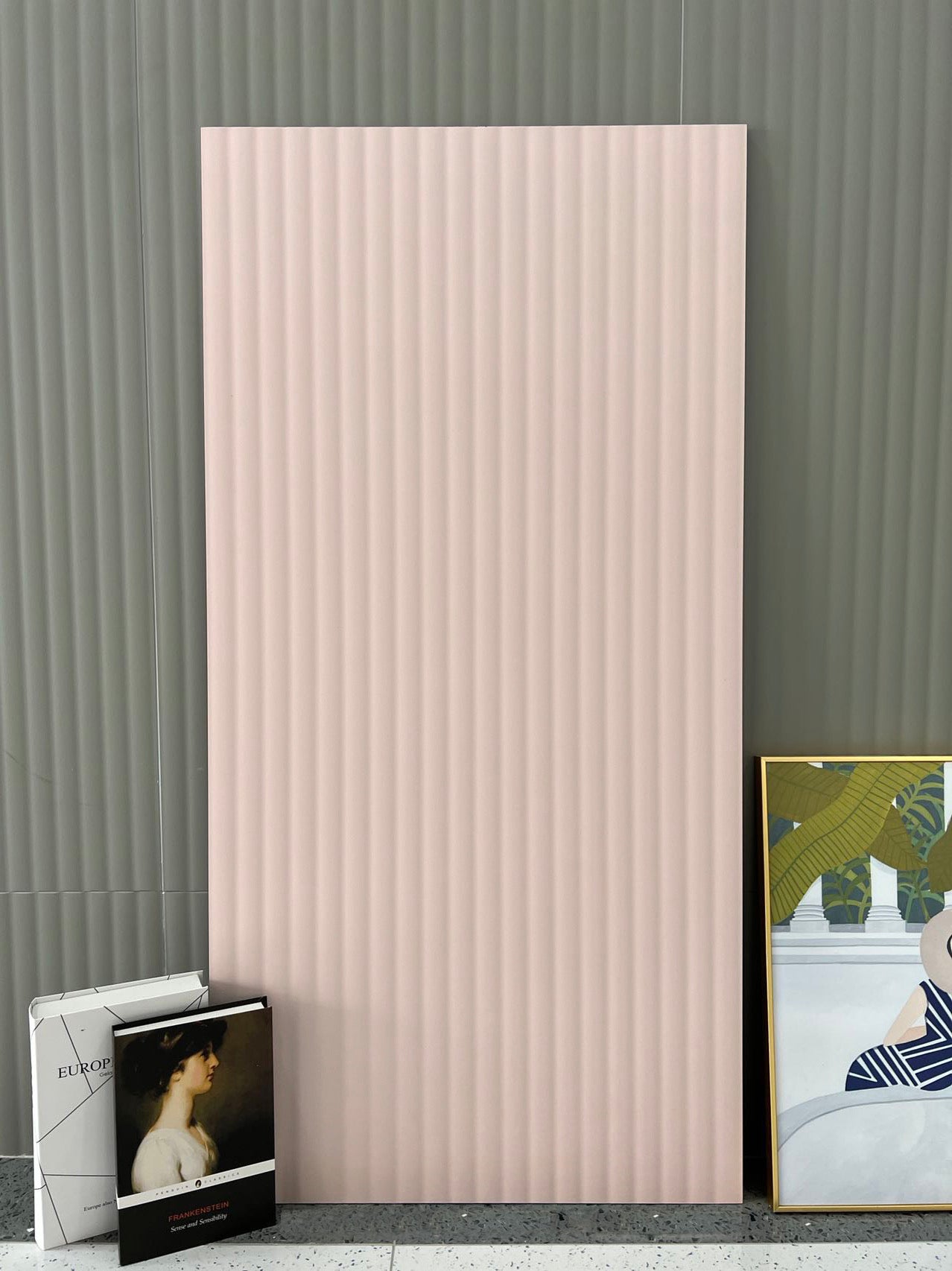 莫蘭迪淡桃紅色磚 參考圖