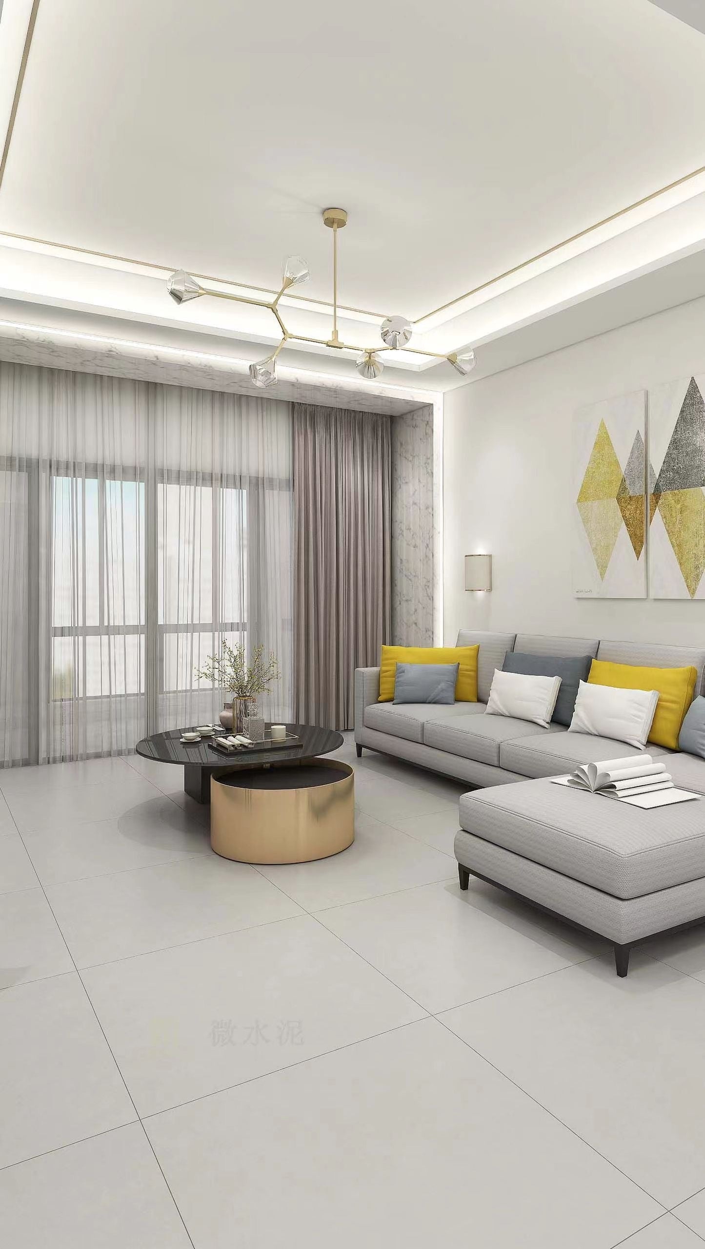 拋光蠟拋微水泥, 樣板