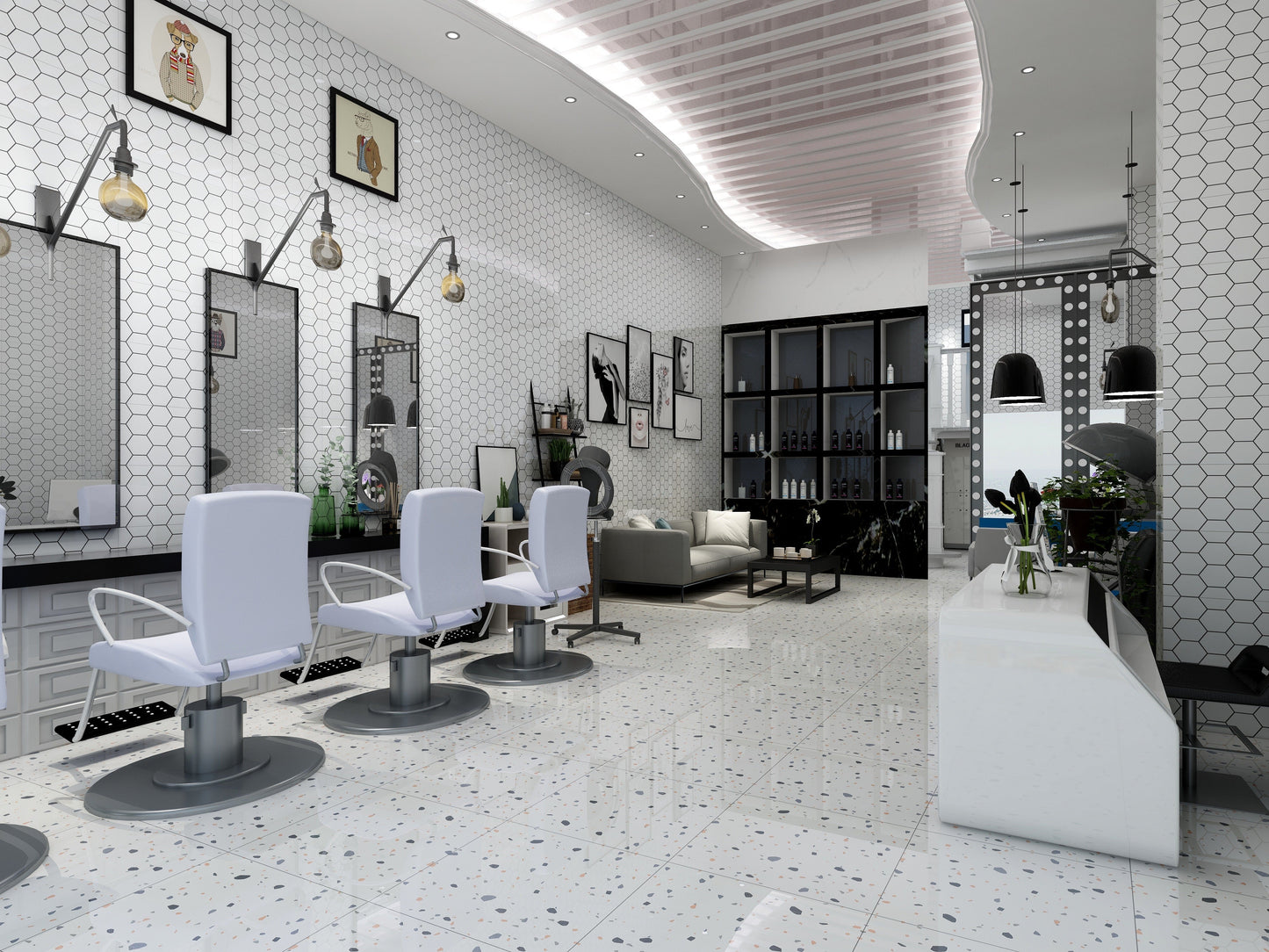 拋光水磨石 - T6 ;參考圖