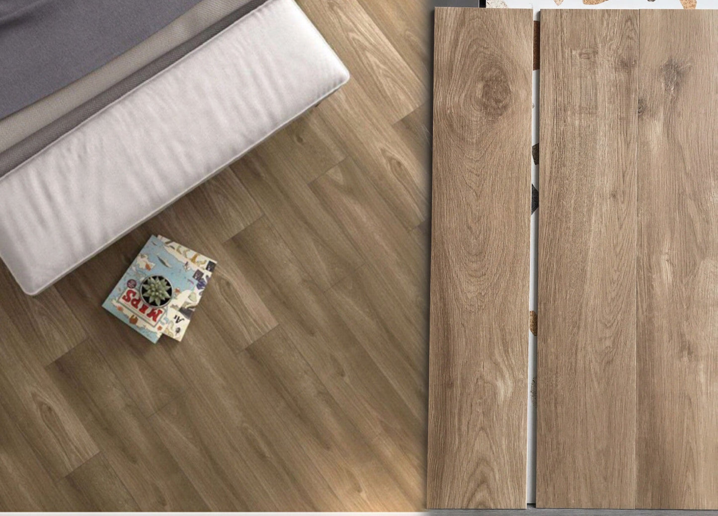 沙漠灰陶木紋磚, 樣板;參考圖